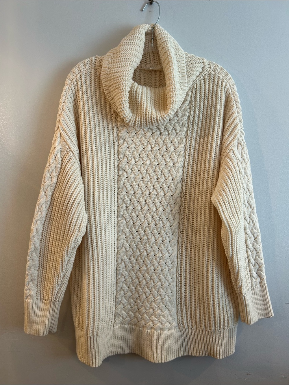 Heaven Well Within Braided Cable Knit Sweater Cream Ivory